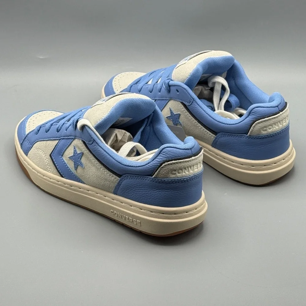 Converse Men's 9 Sneakers Leather Blue Pro Blaze Streetwear A14245C Women's 10.5